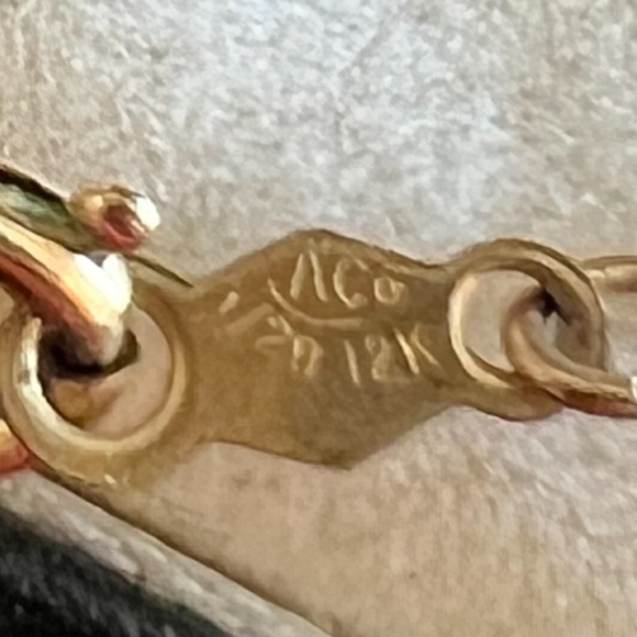 Vintage CACO 1/20 12K gold floating pendant necklace - Picture 5 of 6